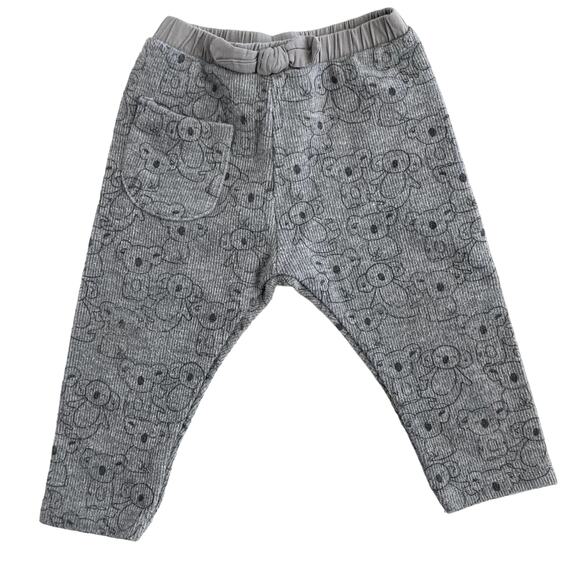 Zara Ribbed Baby Pocket Pants - Koalas - Gray - 3-6M - Picture 1 of 5